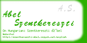 abel szentkereszti business card